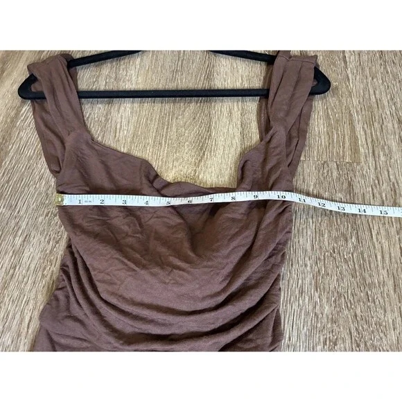 Babyboo NWT Ria Mini Dress Chocolate Brown Size Small Bow Tie Back - Picture 7 of 8